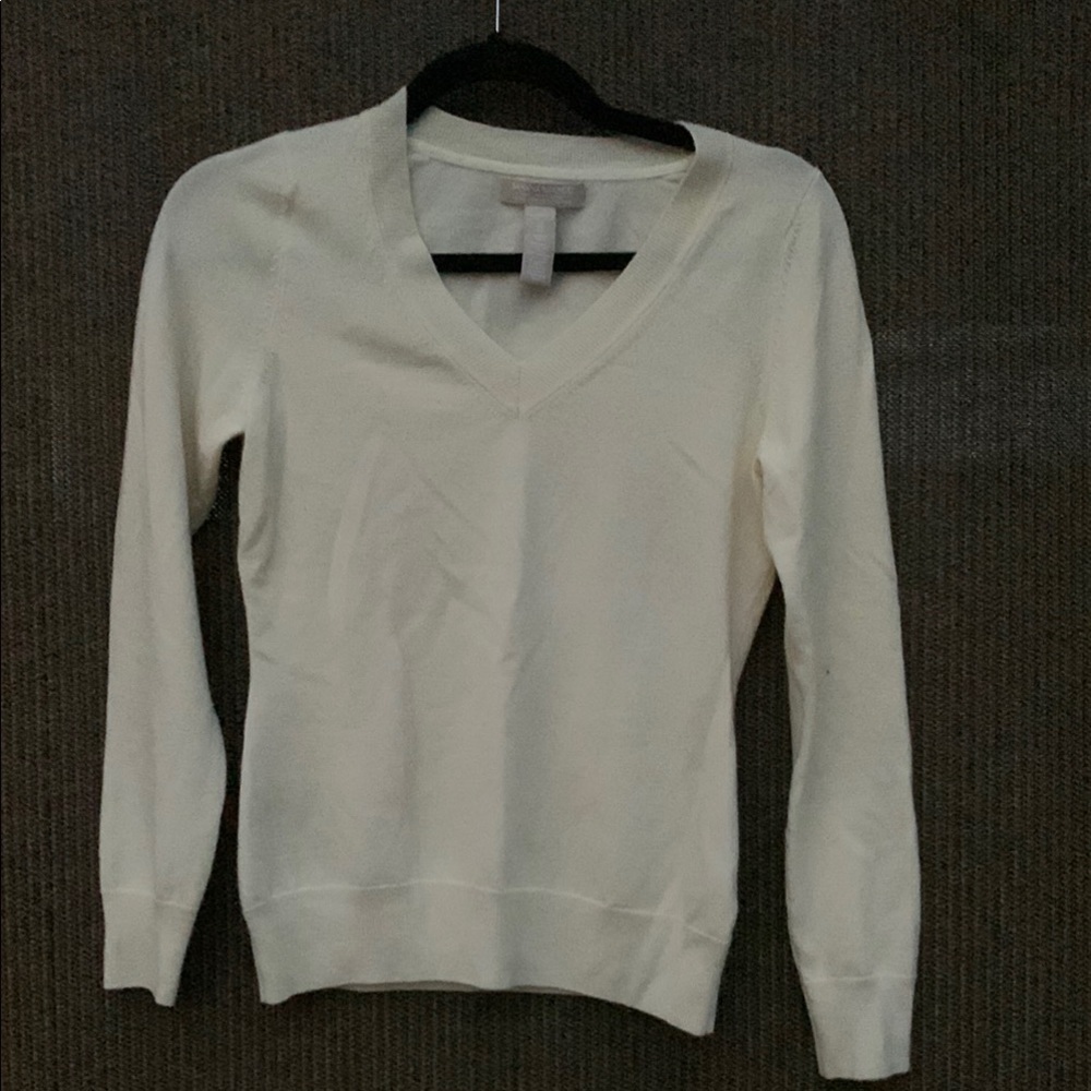 Banana Republic pastel yellow, V-Neck Sweater Knit